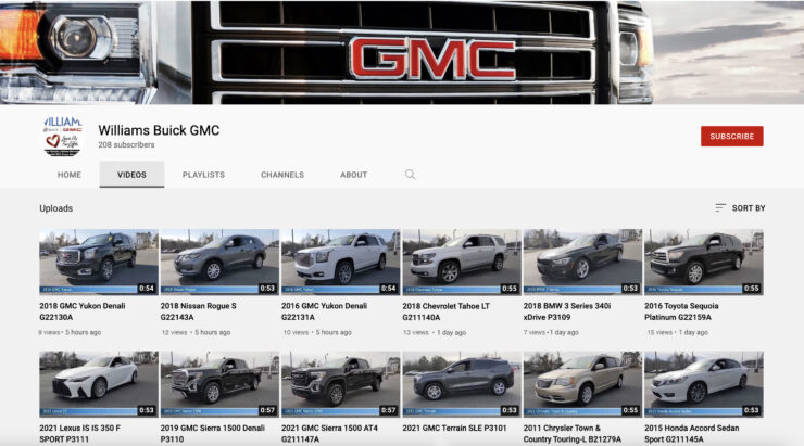Example of automatic syndication on YouTube.
